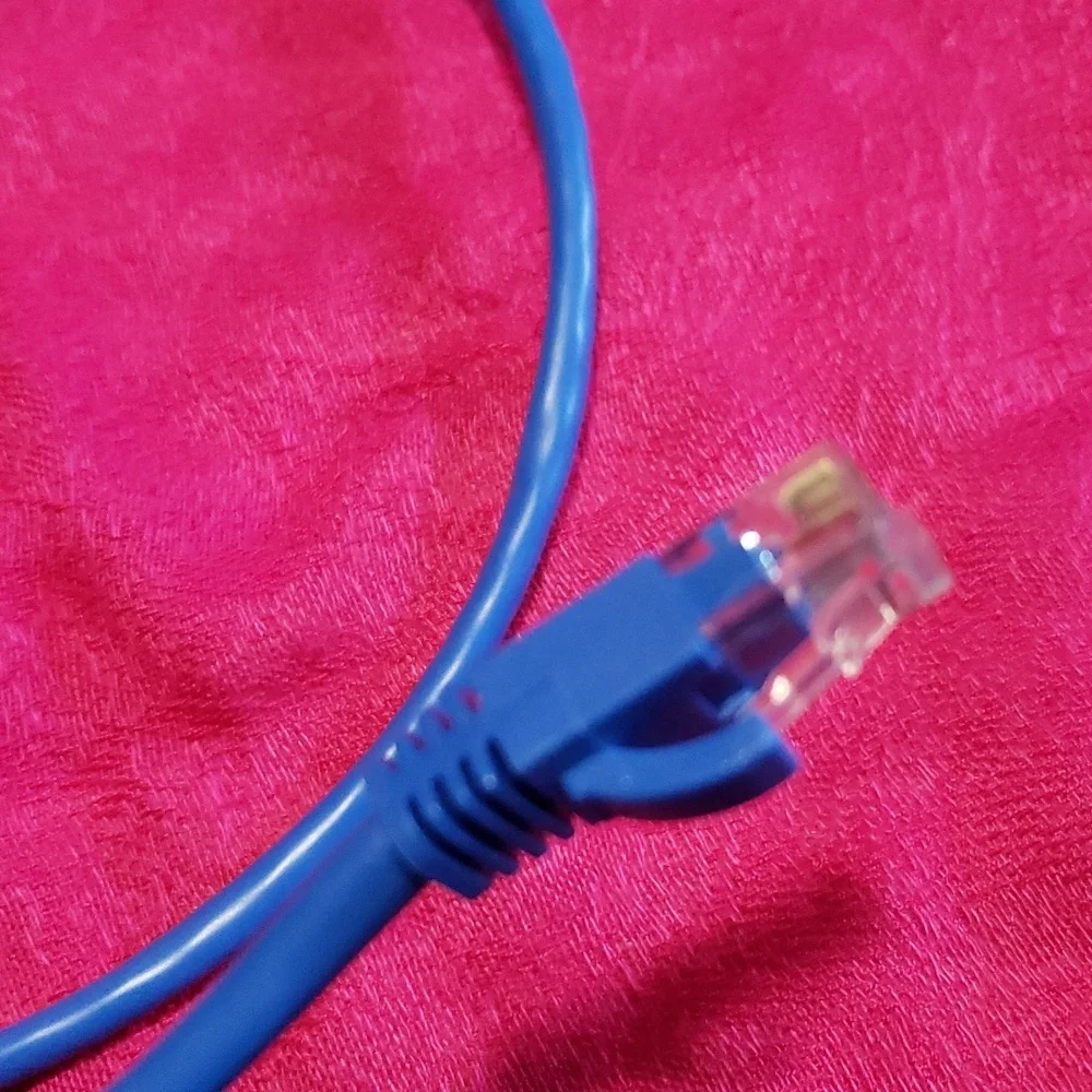 Ethernet Cable Cat 5e patch cord length 3 feet Blue 